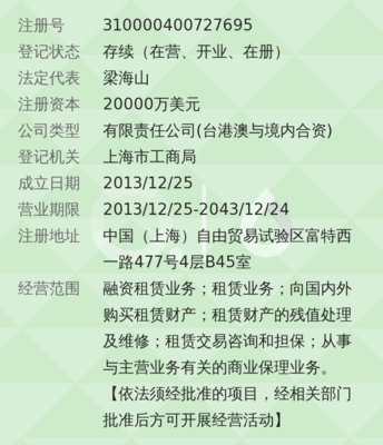 海尔融资租赁(中国)